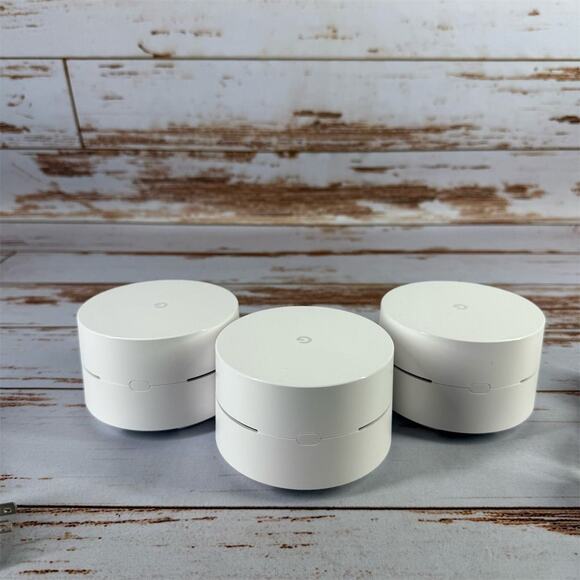 Google WiFi System Mesh Router 3-Pack Dual-Band 1200 Mbps White - Picture 3 of 4